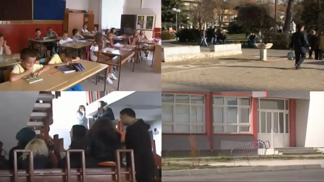 mazedonische Schüler und Schülerinnen